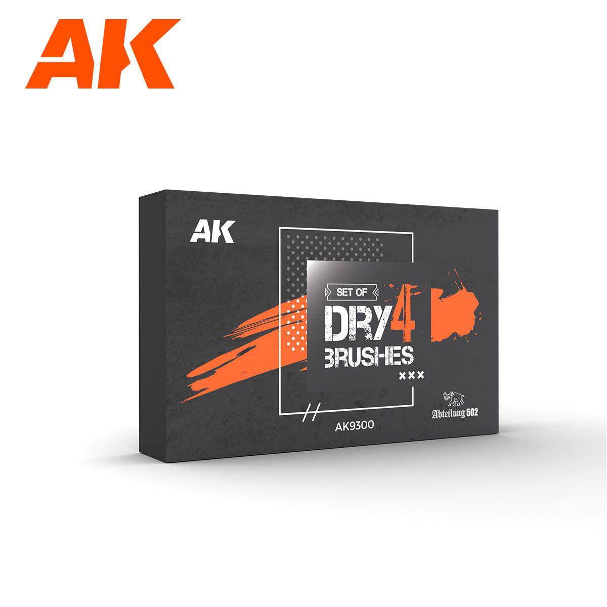 AK Interactive DRY BRUSHES SET - Trinity Hobby