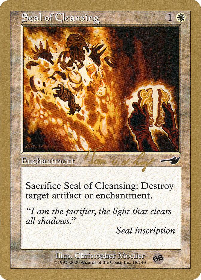 Seal of Cleansing (Tom van de Logt) (SB) [World Championship Decks 2000] - Trinity Hobby