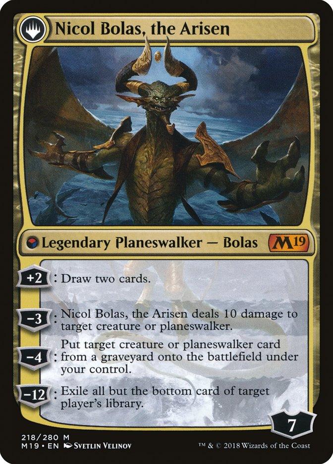Nicol Bolas, the Ravager // Nicol Bolas, the Arisen [Core Set 2019] - Trinity Hobby