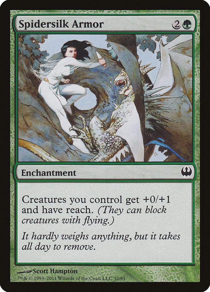 Spidersilk Armor [Duel Decks: Knights vs. Dragons] - Trinity Hobby