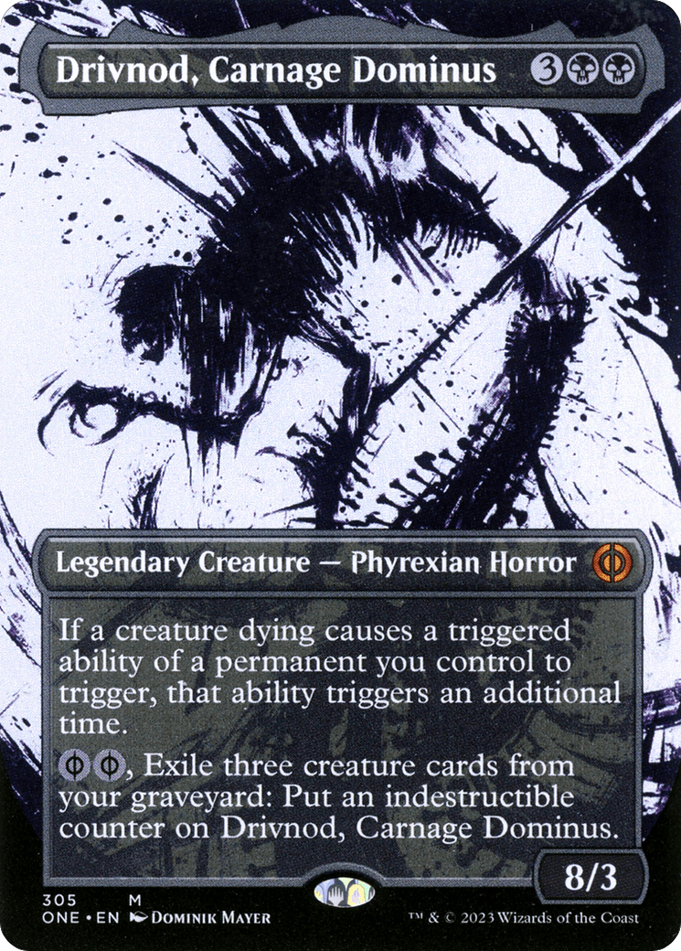 Drivnod, Carnage Dominus (Borderless Ichor) [Phyrexia: All Will Be One] - Trinity Hobby