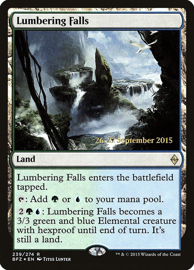 Lumbering Falls [Battle for Zendikar Prerelease Promos] - Trinity Hobby