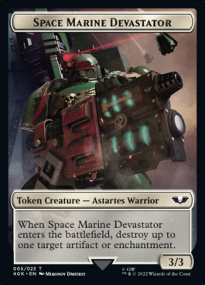 Soldier (002) // Space Marine Devastator Double-Sided Token [Warhammer 40,000 Tokens] - Trinity Hobby
