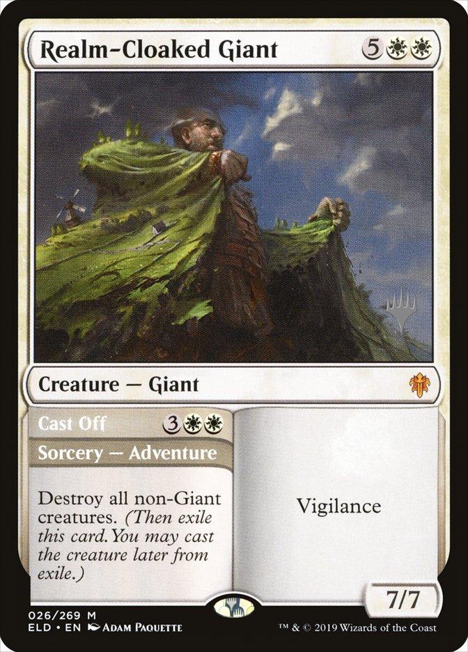 Realm-Cloaked Giant // Cast Off (Promo Pack) [Throne of Eldraine Promos] - Trinity Hobby