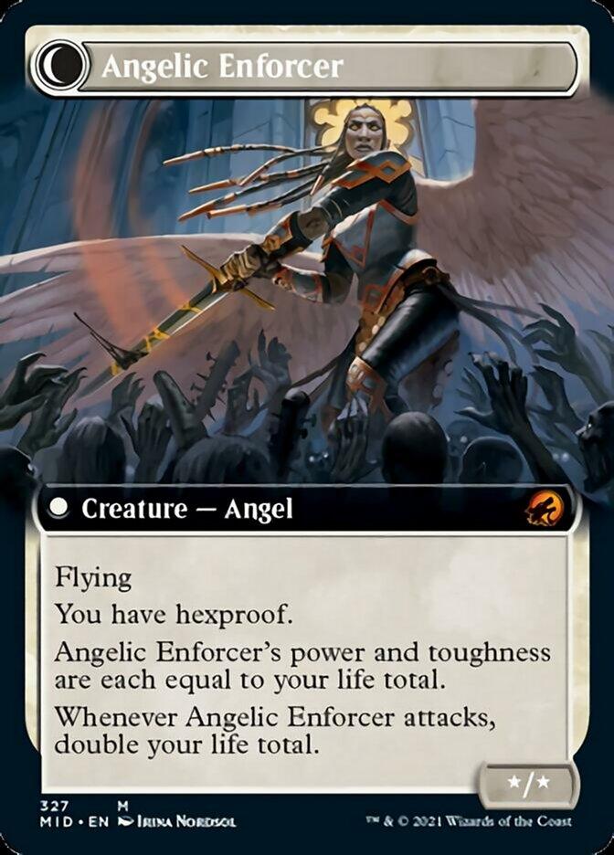Enduring Angel // Angelic Enforcer (Extended Art) [Innistrad: Midnight Hunt] - Trinity Hobby