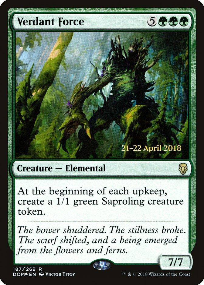 Verdant Force [Dominaria Prerelease Promos] - Trinity Hobby
