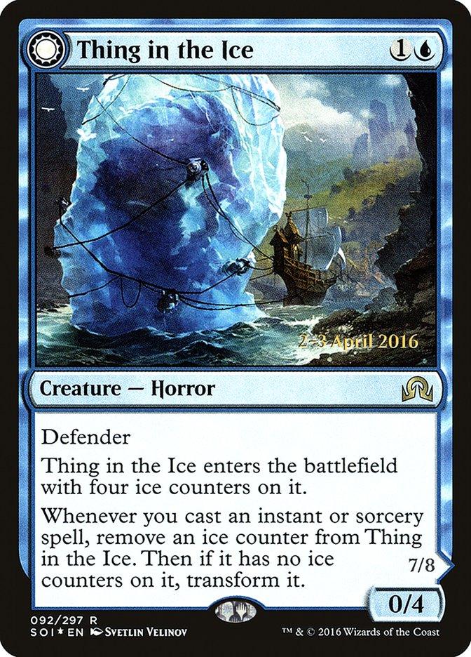 Thing in the Ice // Awoken Horror [Shadows over Innistrad Prerelease Promos] - Trinity Hobby