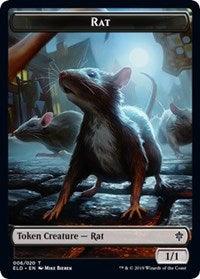 Rat // Food (15) Double-Sided Token [Throne of Eldraine Tokens] - Trinity Hobby