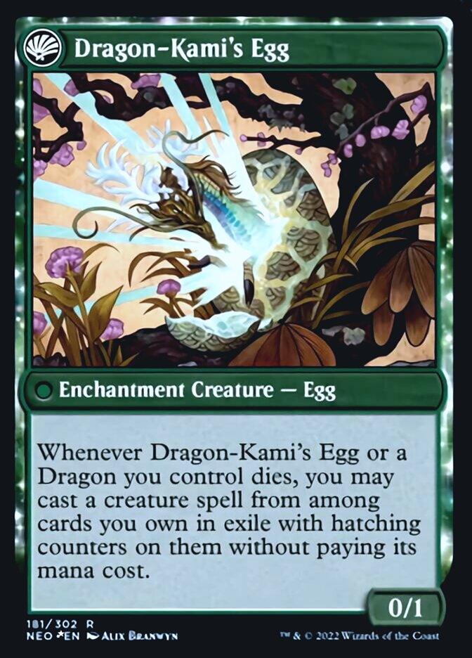 The Dragon-Kami Reborn // Dragon-Kami's Egg [Kamigawa: Neon Dynasty Prerelease Promos] - Trinity Hobby