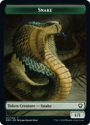 Snake // Hydra Double-Sided Token [Dominaria United Commander Tokens] - Trinity Hobby