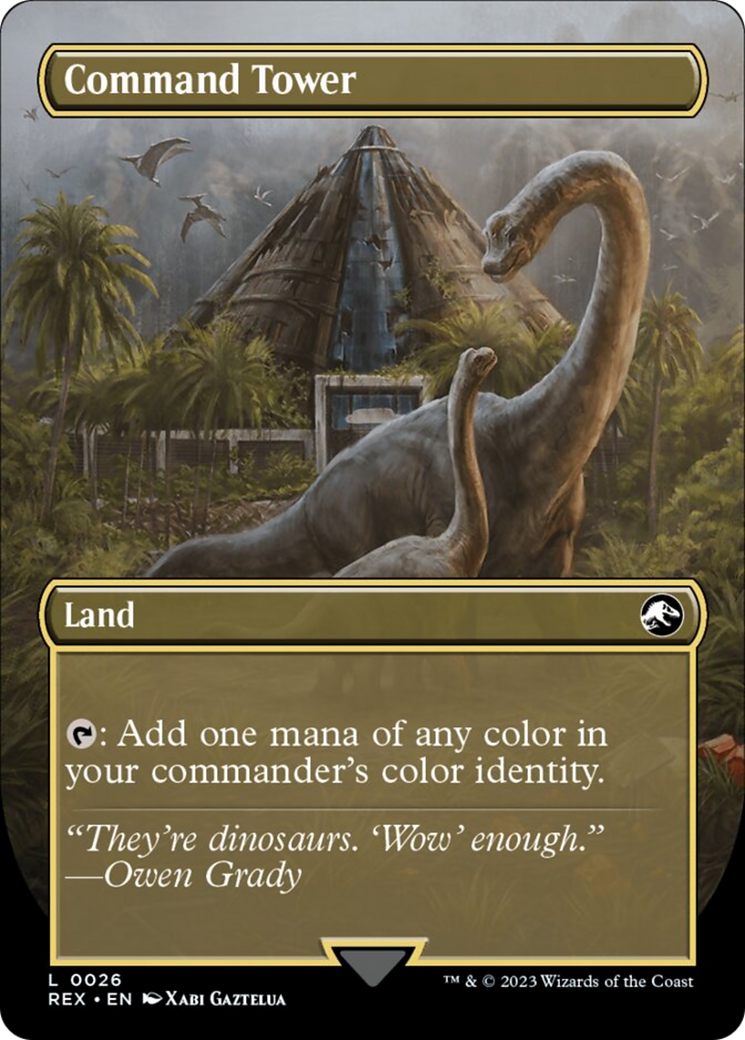 Command Tower // Commander Tower (Borderless) [Jurassic World Collection] - Trinity Hobby