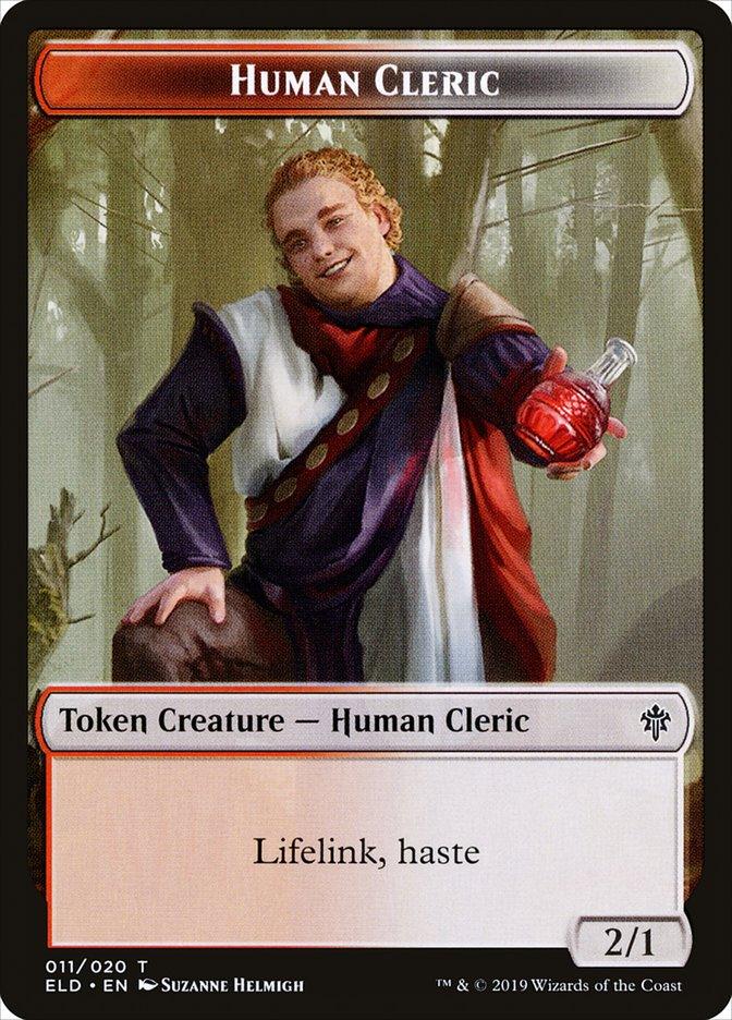 Human Cleric Token [Throne of Eldraine Tokens] - Trinity Hobby