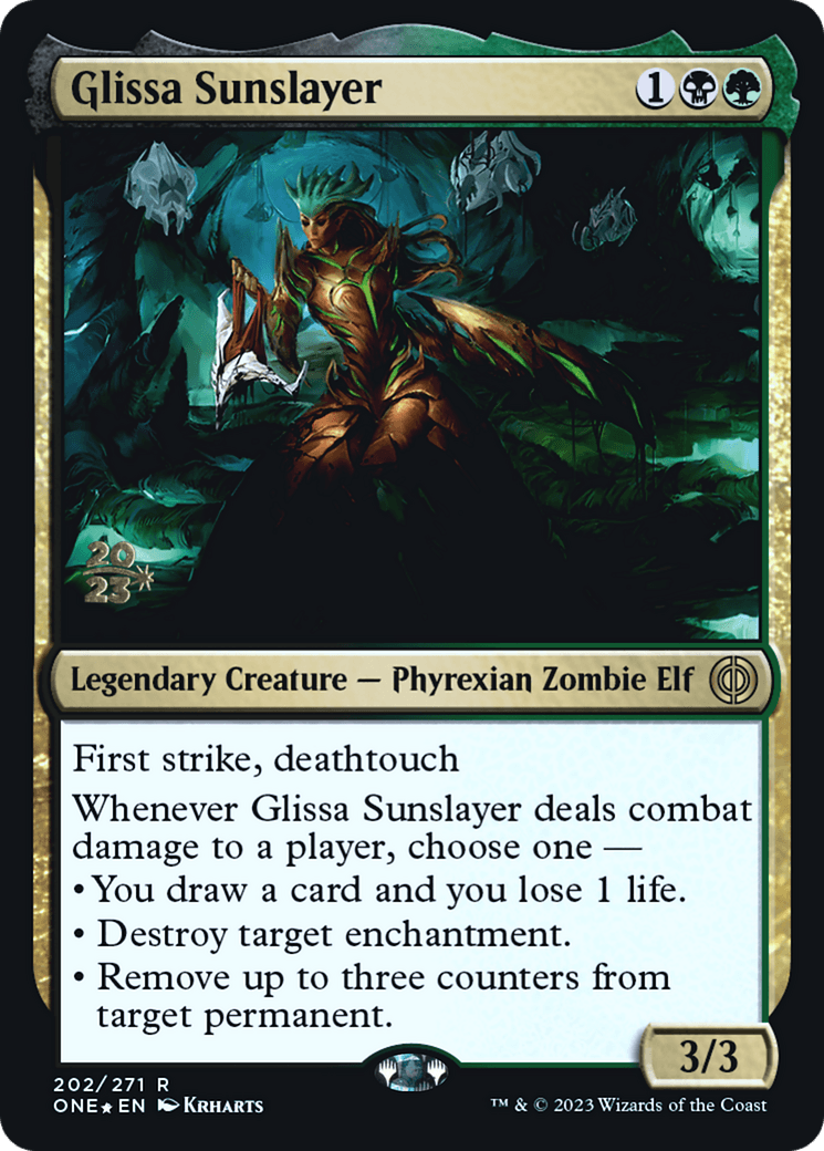 Glissa Sunslayer [Phyrexia: All Will Be One Prerelease Promos] - Trinity Hobby