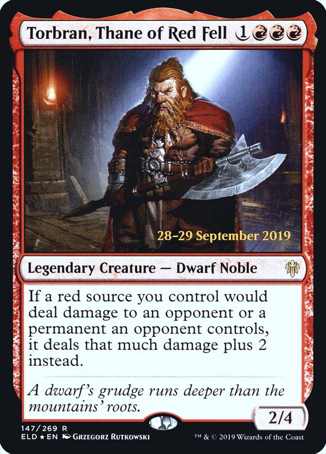 Torbran, Thane of Red Fell [Throne of Eldraine Prerelease Promos] - Trinity Hobby