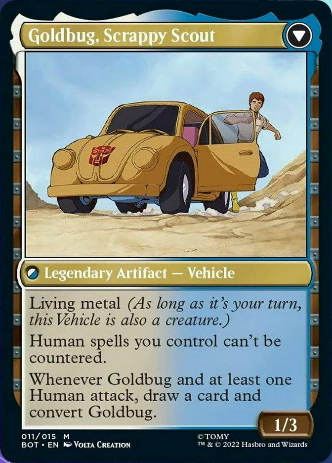 Goldbug, Humanity's Ally // Goldbug, Scrappy Scout [Transformers] - Trinity Hobby