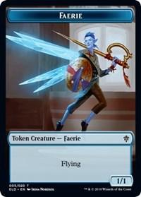 Faerie // Food (15) Double-Sided Token [Throne of Eldraine Tokens] - Trinity Hobby