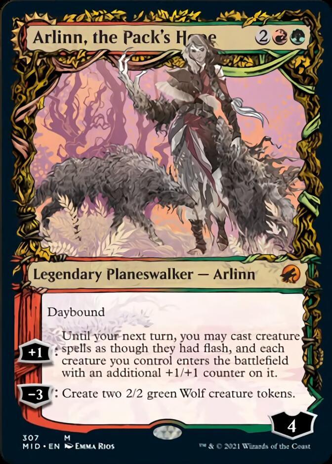 Arlinn, the Pack's Hope // Arlinn, the Moon's Fury (Showcase Equinox) [Innistrad: Midnight Hunt] - Trinity Hobby