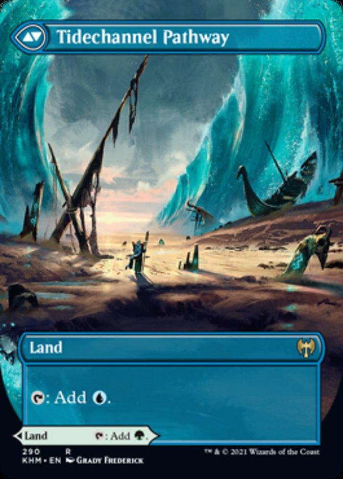 Barkchannel Pathway // Tidechannel Pathway (Borderless Alternate Art) [Kaldheim] - Trinity Hobby