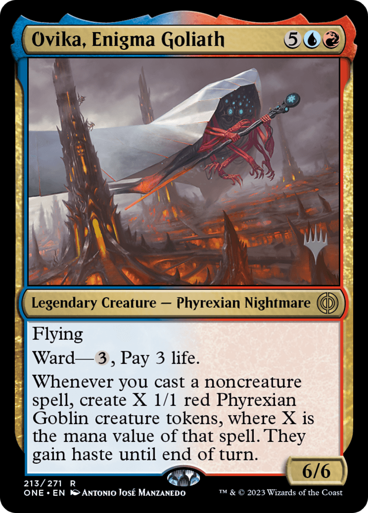 Ovika, Enigma Goliath (Promo Pack) [Phyrexia: All Will Be One Promos] - Trinity Hobby