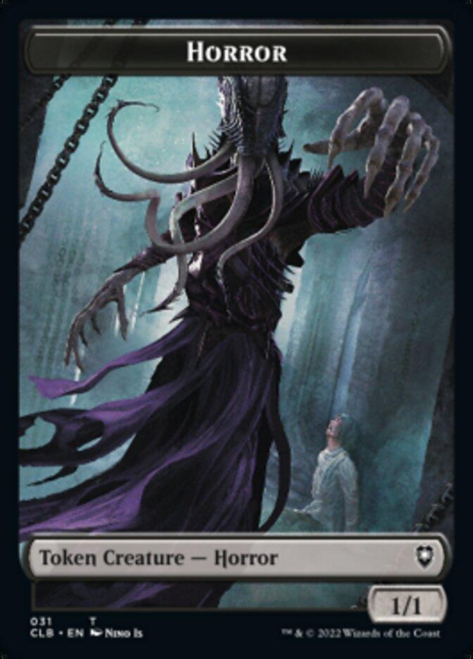 Horror // Centaur Double-Sided Token [Commander Legends: Battle for Baldur's Gate Tokens] - Trinity Hobby