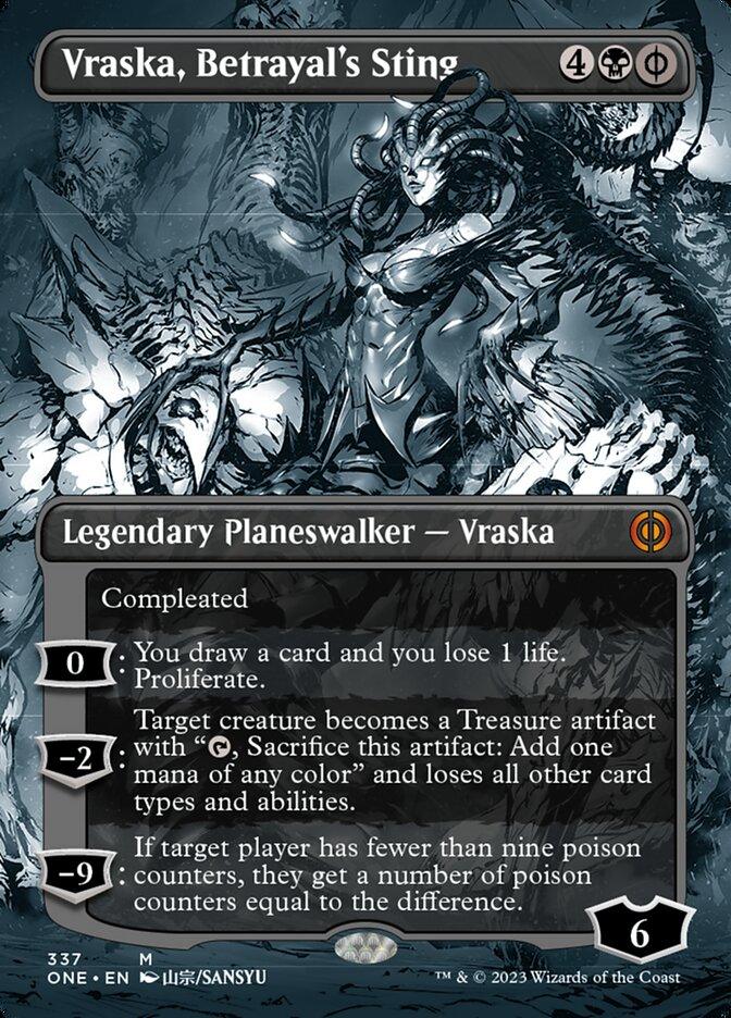 Vraska, Betrayal's Sting (Borderless Manga) [Phyrexia: All Will Be One] - Trinity Hobby