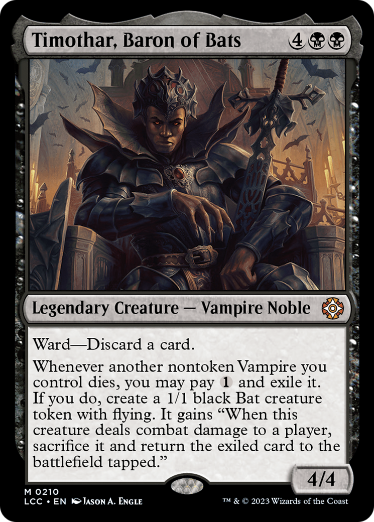 Timothar, Baron of Bats [The Lost Caverns of Ixalan Commander] - Trinity Hobby