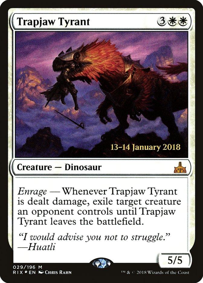 Trapjaw Tyrant [Rivals of Ixalan Prerelease Promos] - Trinity Hobby