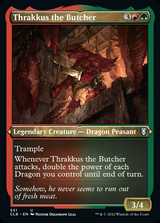 Thrakkus the Butcher (Foil Etched) [Commander Legends: Battle for Baldur's Gate] - Trinity Hobby