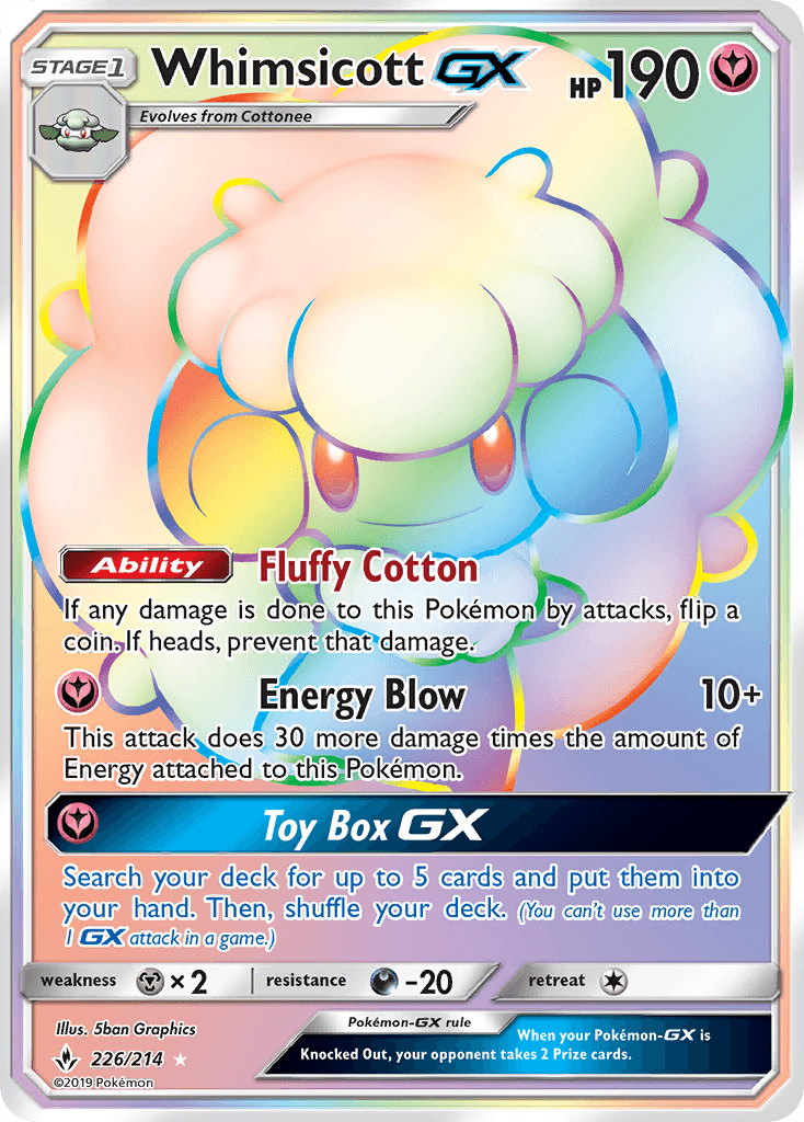 Whimsicott GX (226/214) [Sun & Moon: Unbroken Bonds] - Trinity Hobby