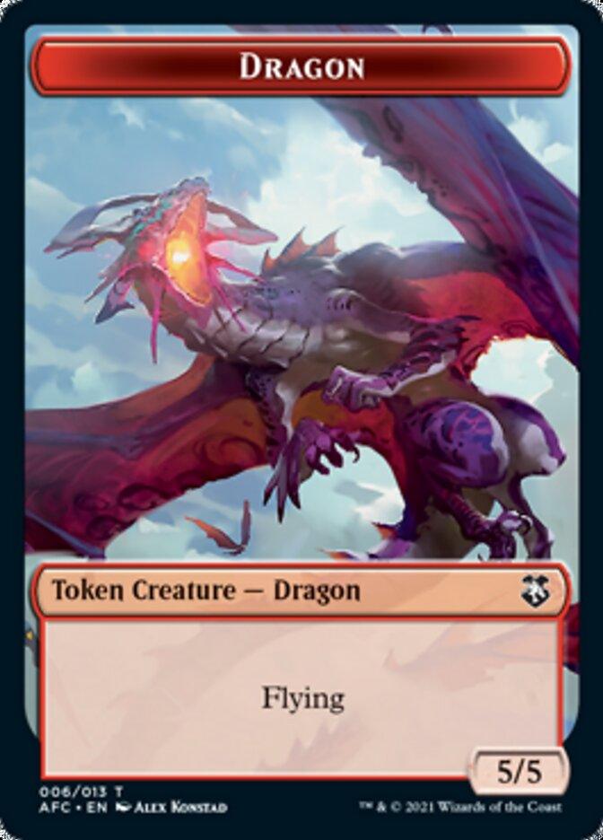 Dragon // Dragon Spirit Double-Sided Token [Dungeons & Dragons: Adventures in the Forgotten Realms Commander Tokens] - Trinity Hobby