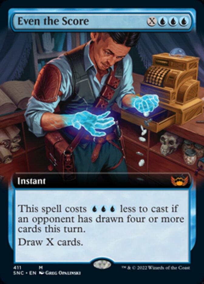 Even the Score (Extended Art) [Streets of New Capenna] - Trinity Hobby