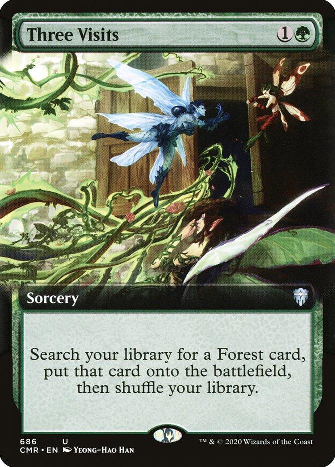 Three Visits (Extended Art) [Commander Legends] - Trinity Hobby