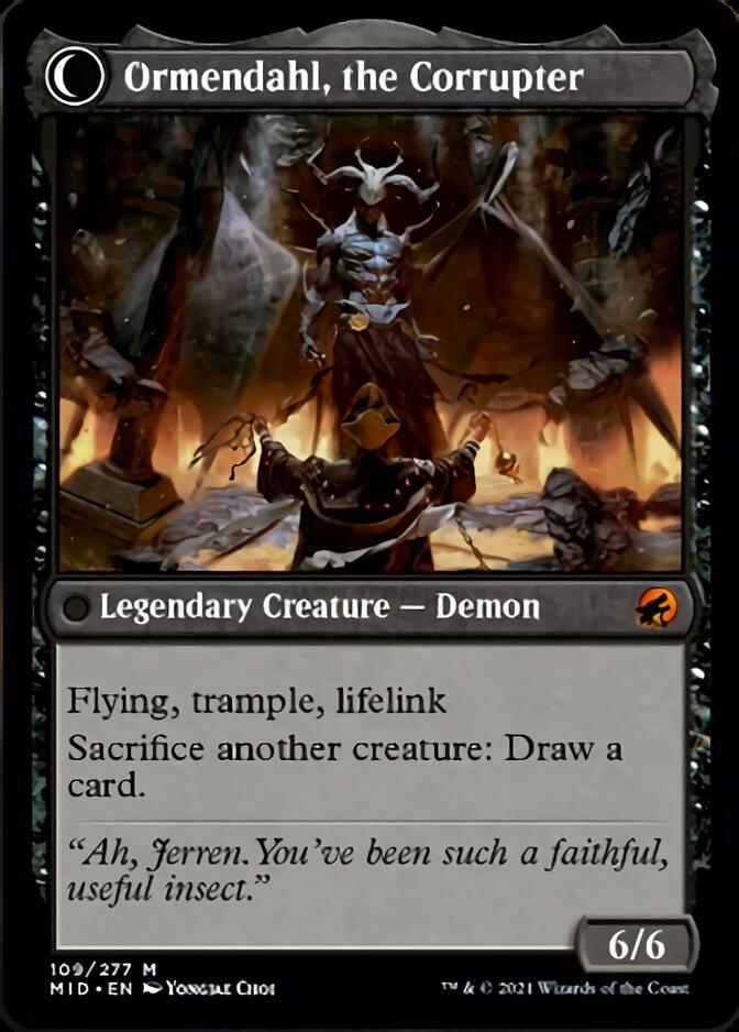 Jerren, Corrupted Bishop // Ormendahl, the Corrupted [Innistrad: Midnight Hunt] - Trinity Hobby