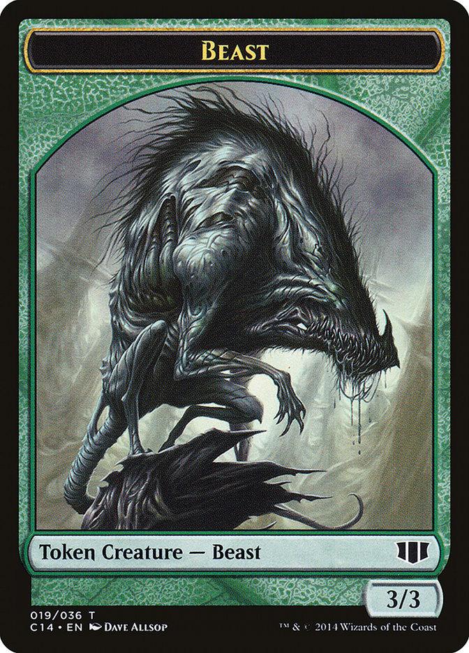 Elemental // Beast (019/036) Double-Sided Token [Commander 2014 Tokens] - Trinity Hobby