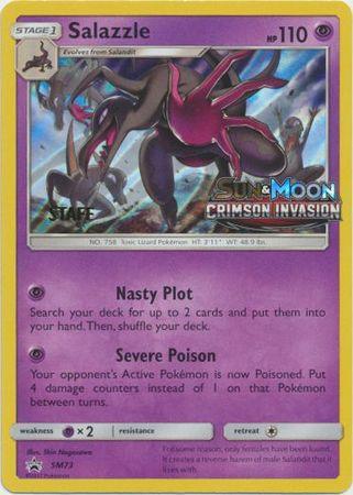 Salazzle (SM73) (Staff Prerelease Promo) [Sun & Moon: Black Star Promos] - Trinity Hobby