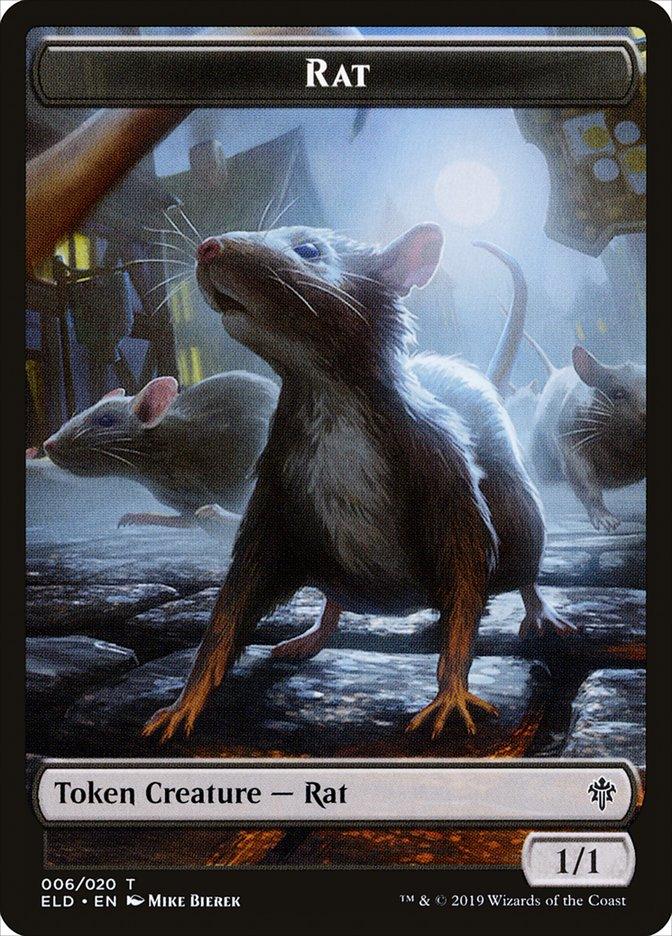 Rat Token [Throne of Eldraine Tokens] - Trinity Hobby