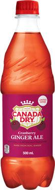 Canada Dry Cranberry Ginger Ale Bottles, 500 mL - Trinity Hobby