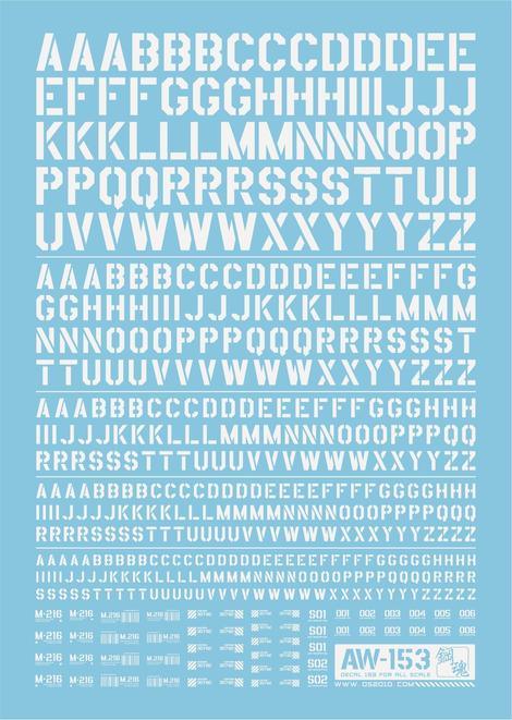 Madworks: Madworks AW-153 Waterslide Decal - Letters 02 (White) - Trinity Hobby