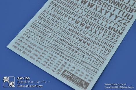 Madworks: Madworks AW-156 Waterslide Decal - Letters 02 (Gray) - Trinity Hobby