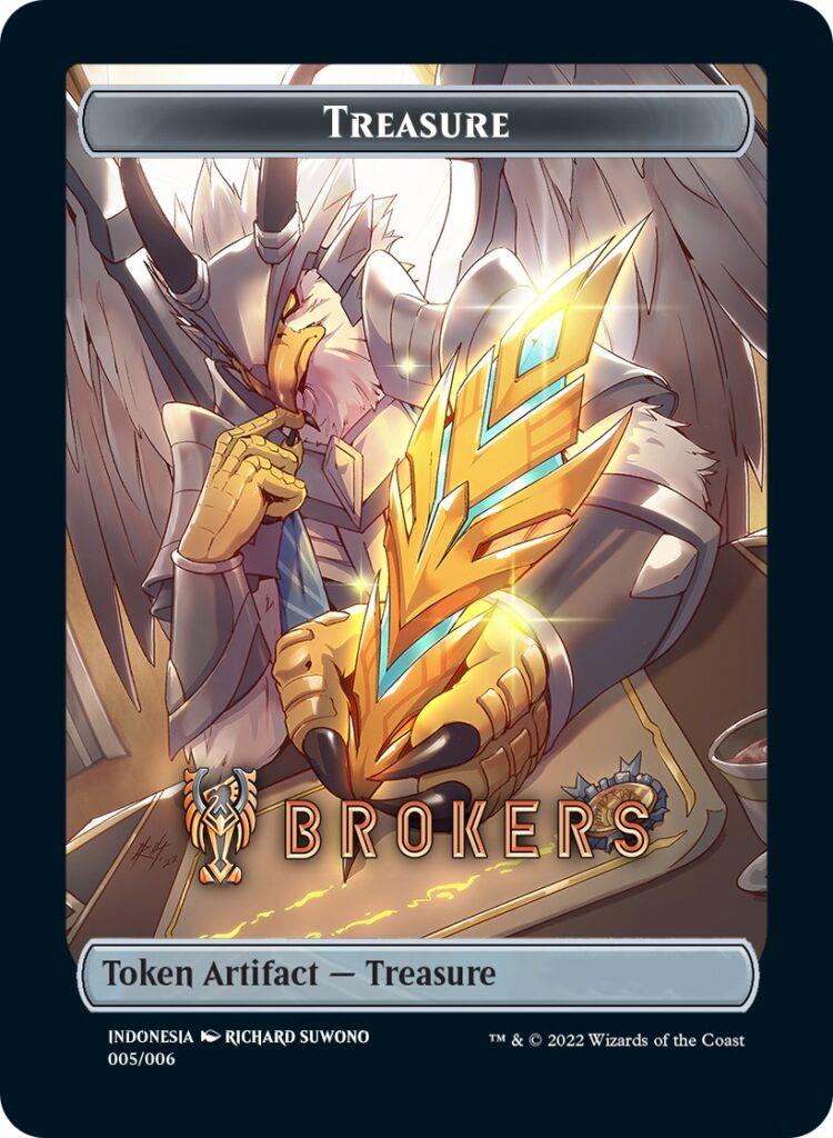 Treasure Token (Brokers) (Southeast Asia Artists) [Streets of New Capenna Tokens] - Trinity Hobby