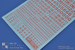 Madworks: Madworks AW-162 Waterslide Decal - Letters 04 (Red) - Trinity Hobby