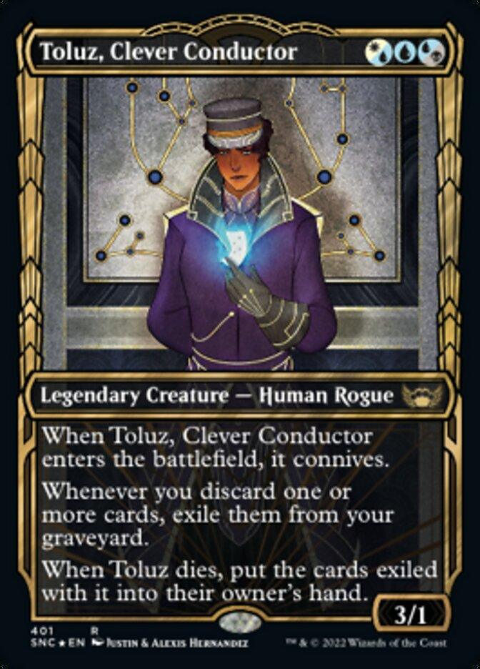 Toluz, Clever Conductor (Showcase Golden Age Gilded Foil) [Streets of New Capenna] - Trinity Hobby