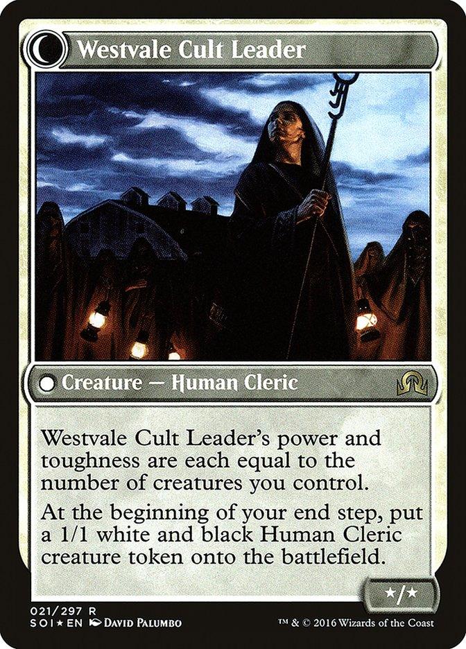 Hanweir Militia Captain // Westvale Cult Leader [Shadows over Innistrad Prerelease Promos] - Trinity Hobby