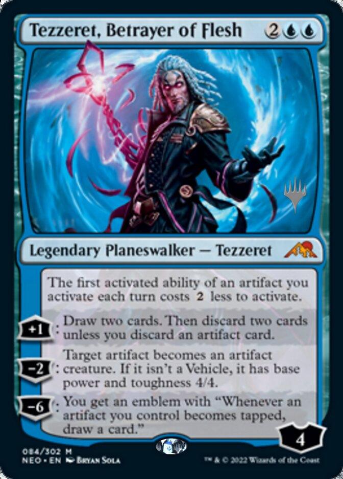 Tezzeret, Betrayer of Flesh (Promo Pack) [Kamigawa: Neon Dynasty Promos] - Trinity Hobby