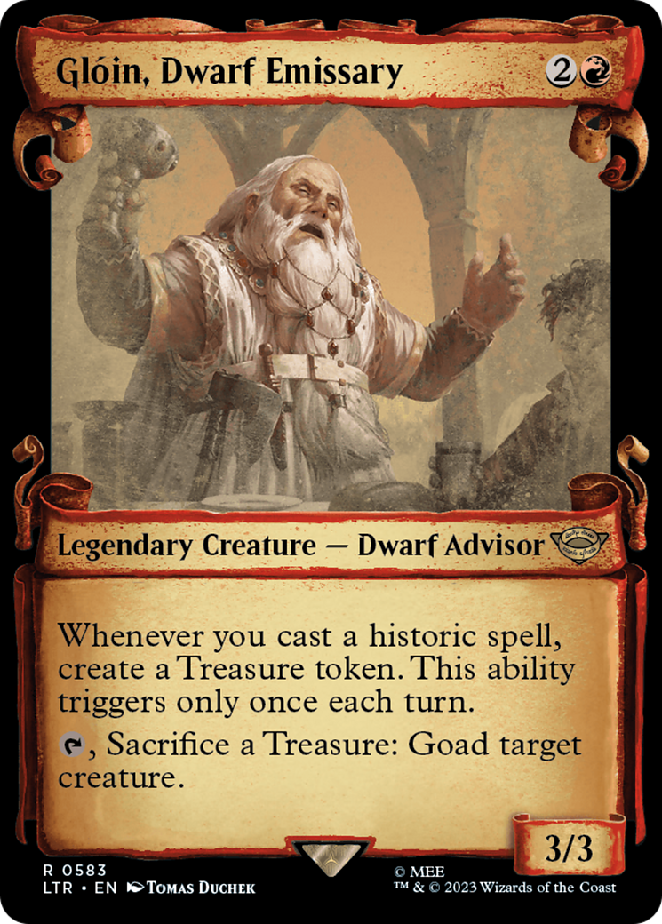 Gloin, Dwarf Emissary [The Lord of the Rings: Tales of Middle-Earth Showcase Scrolls] - Trinity Hobby