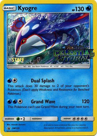 Kyogre (SM129) (Staff Prerelease Promo) [Sun & Moon: Black Star Promos] - Trinity Hobby