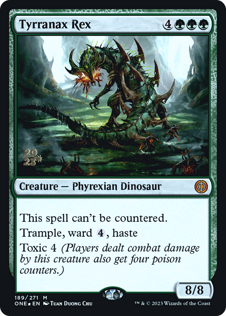 Tyrranax Rex [Phyrexia: All Will Be One Prerelease Promos] - Trinity Hobby