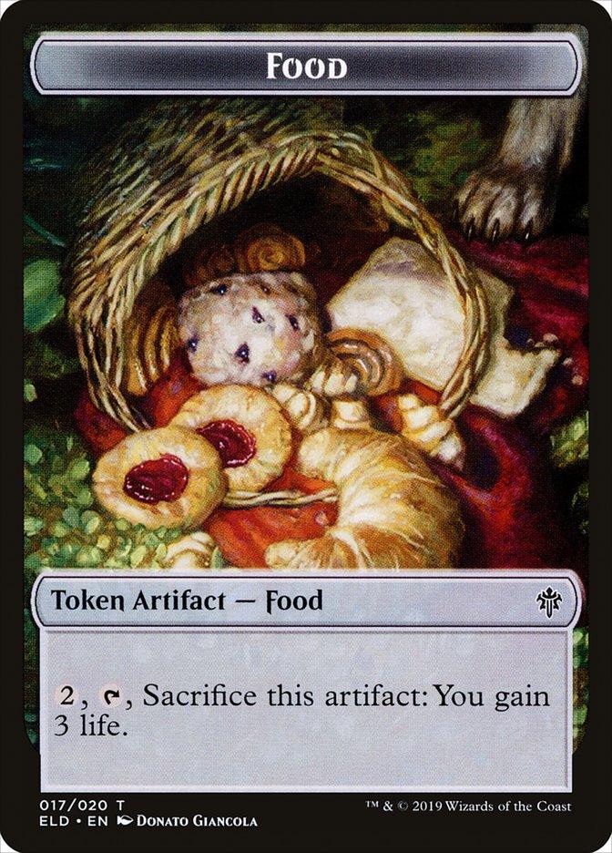 Human Cleric // Food (17) Double-Sided Token [Throne of Eldraine Tokens] - Trinity Hobby