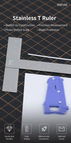 DSPIAE Stainless steel T Ruler - Trinity Hobby