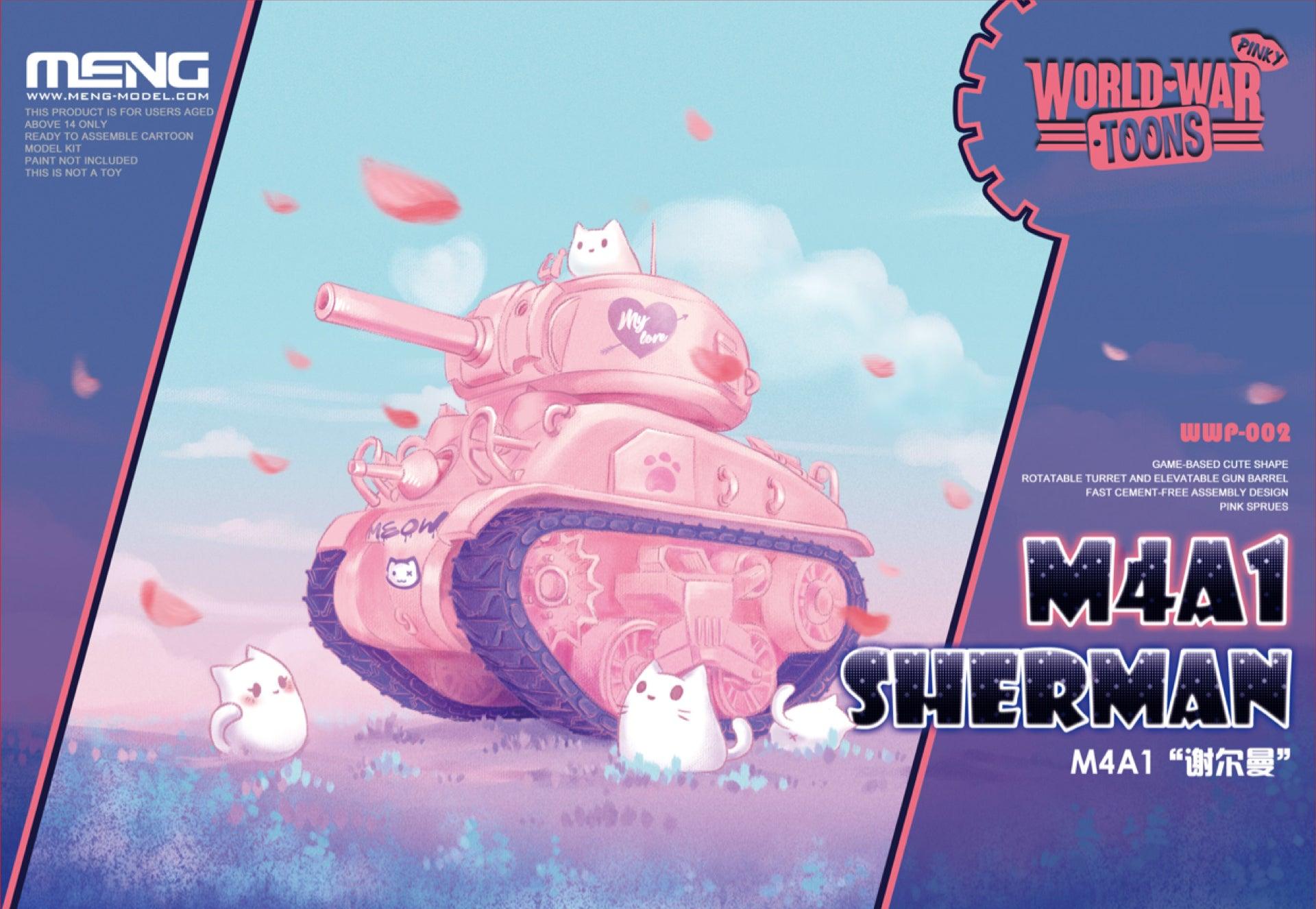 Meng M4A1 Sherman (CARTOON MODEL, PINK COLOR) - Trinity Hobby